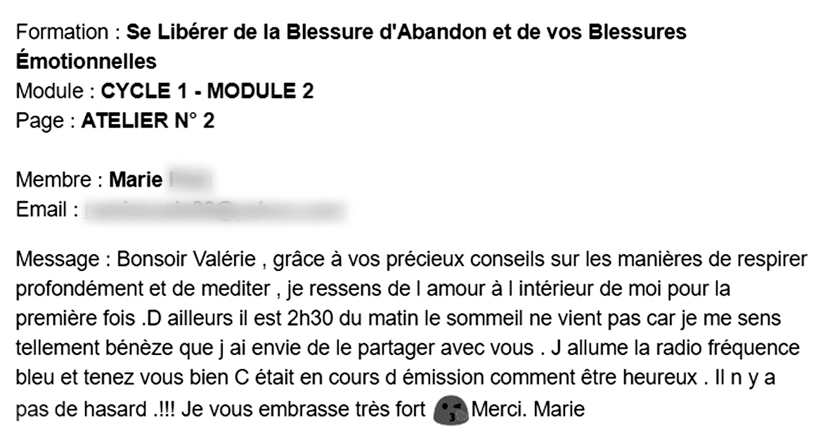 Se libérer de la blessure d'abandon, interview de Valérie Beaufort